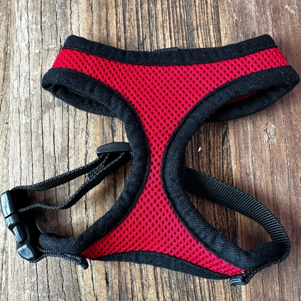 Red and Black Mesh Dog Harness